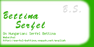 bettina serfel business card